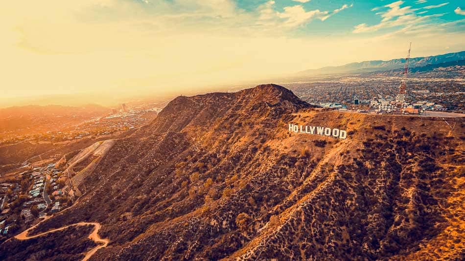 O letreiro de Hollywood em Los Angeles