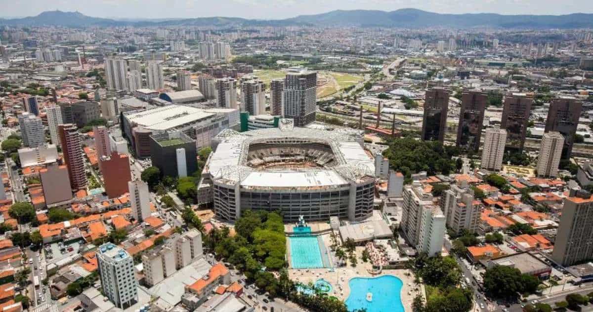 A arena Allianz Parque, na zona oeste de São Paulo