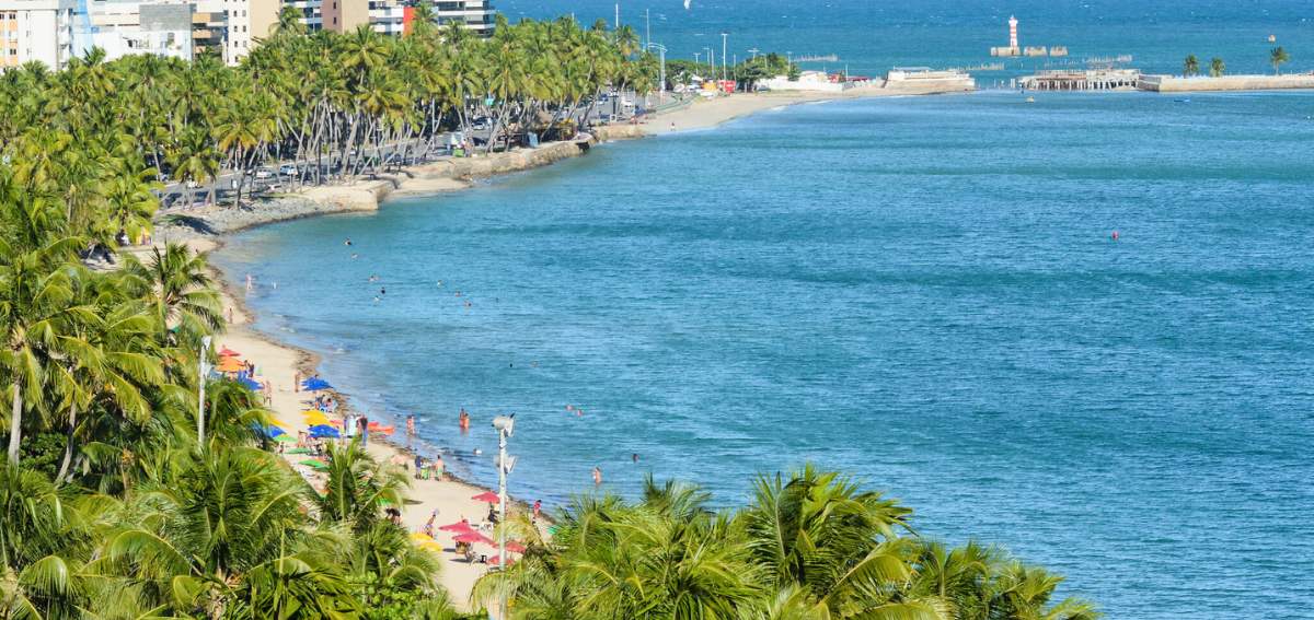 Praia de Pajuçara em Maceió